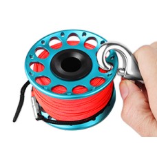 Катушка алюминиевая для дайвинга и подводной охоты с карабином (30 м) Катушка алюминиевая для дайвинга и подводной охоты с карабином (30 м)